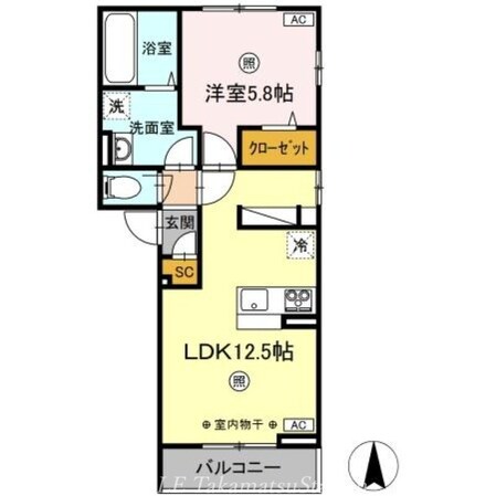 ロータスⅡ　B棟の物件間取画像